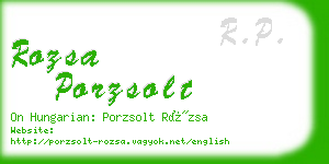 rozsa porzsolt business card